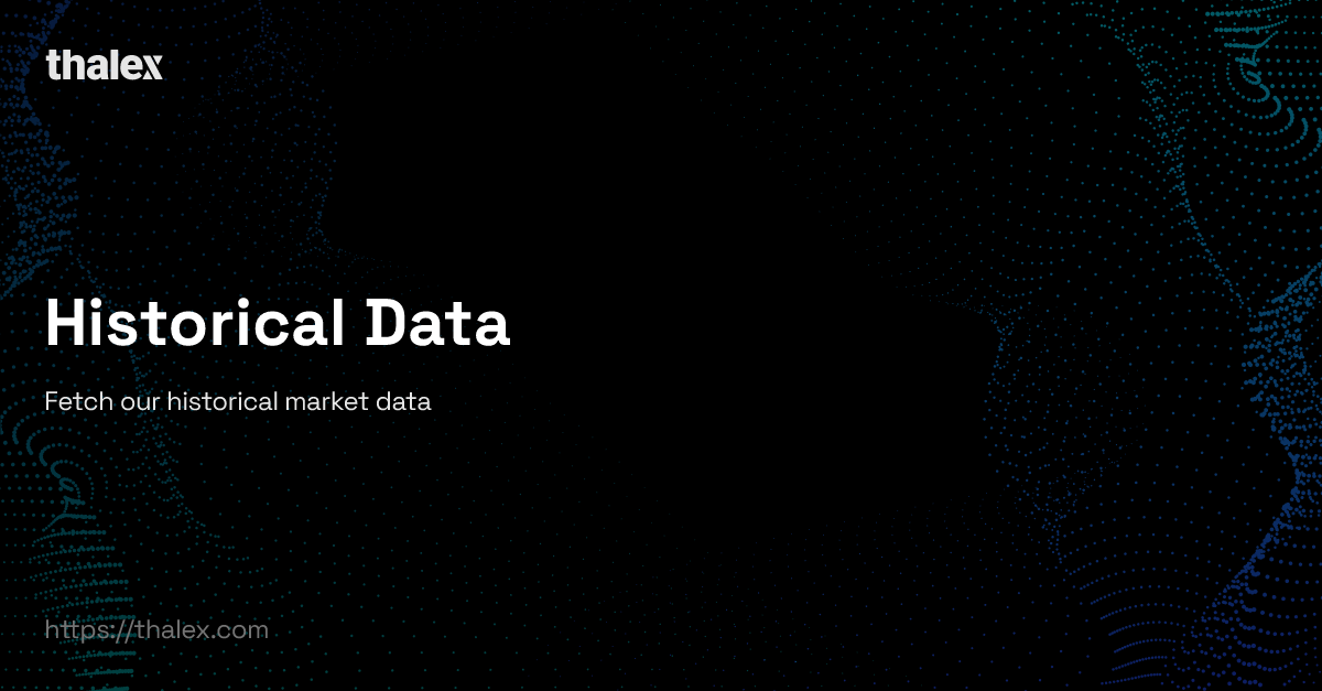 Historical Data | Crypto Exchange for Futures and Options - Thalex